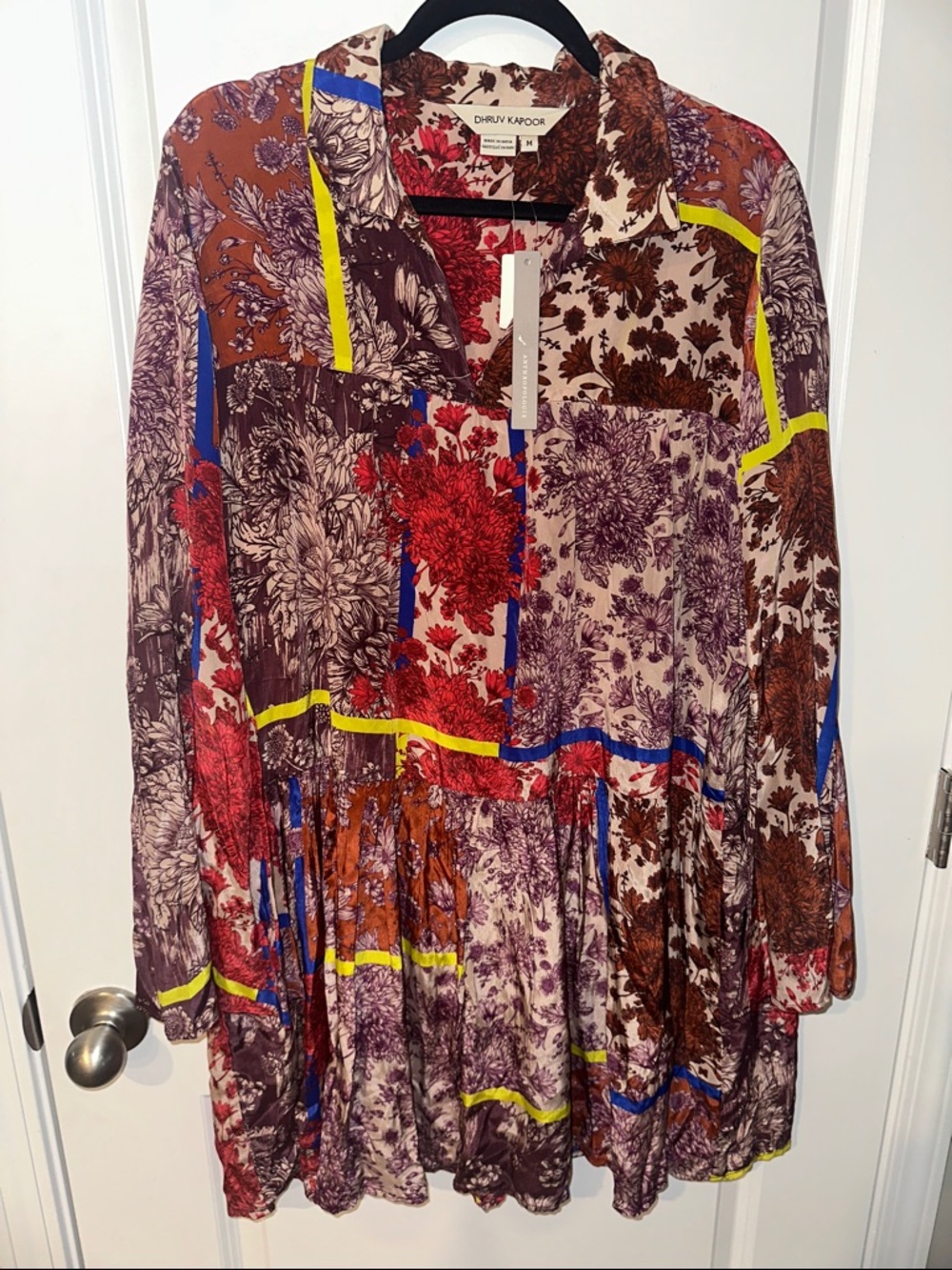 Anthropologie Dhruv Kapoor Arabella Patchwork Tunic Dress, Size M